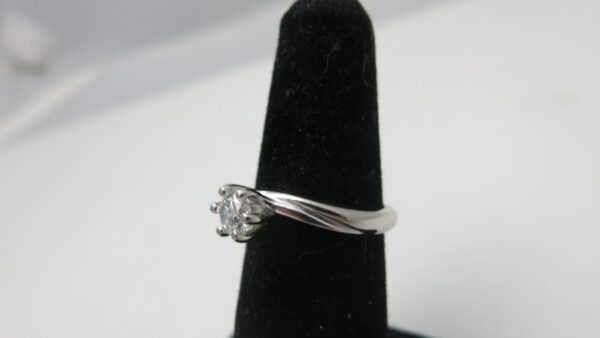 Sculptural Solitaire Engagement Ring