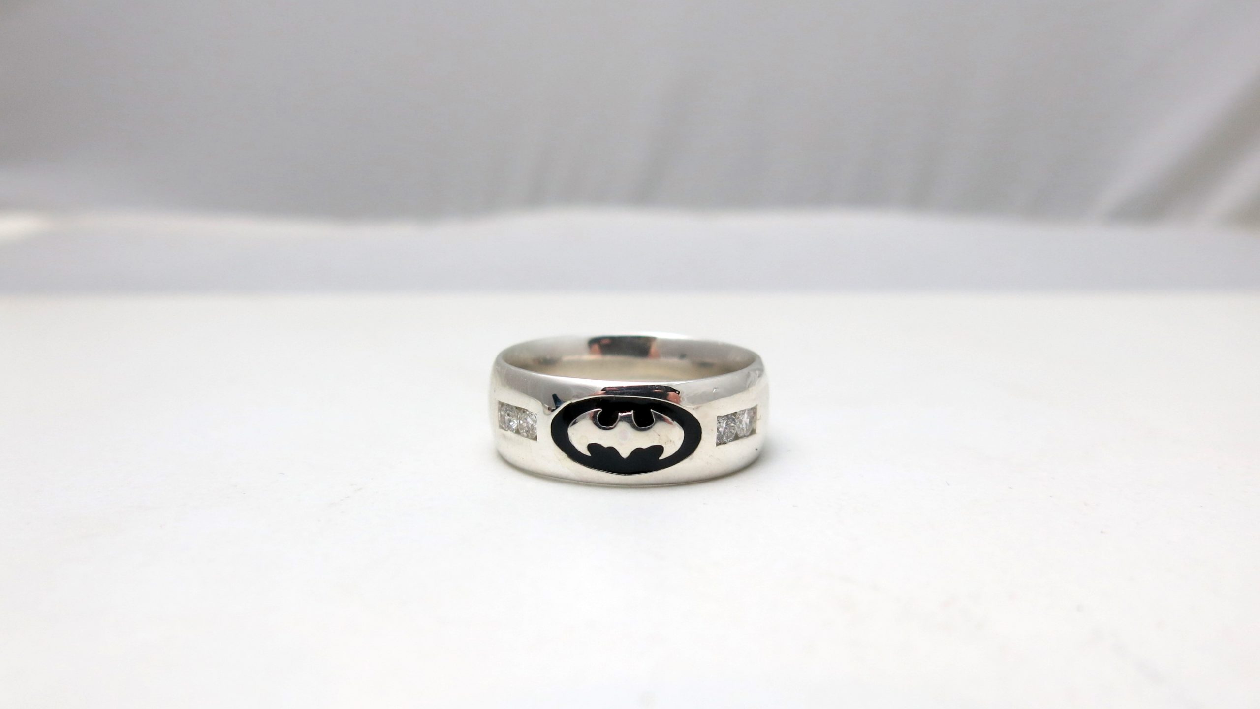 Men's Batman Ring | Batman Wedding Rings from Valeria Custom Jewelry