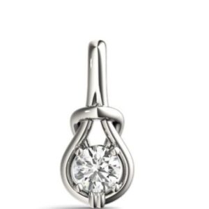 Love Knot Diamond Solitaire Necklace