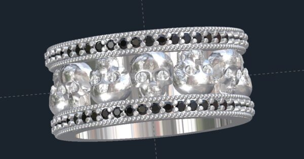 custom men's skull ring