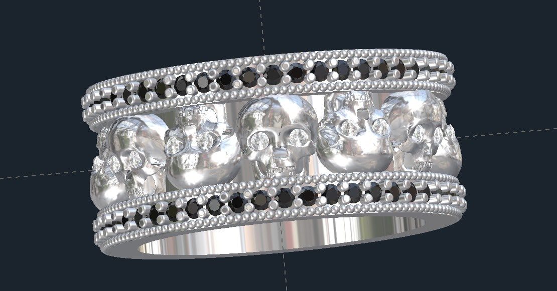 Edwardian 1 carat Skull Engagement Ring - Black Moissanite with Lab Ruby -  Alternative Viking Gothic Engagement Ring — Metal Wendler- Recycled gold  and palladium handmade Bridal and Wedding Bands.