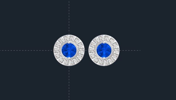 diamond and gemstone halo earrings
