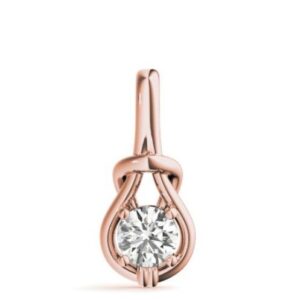 Love Knot Diamond Solitaire Necklace