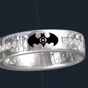 Green Lantern Batman Wedding Ring