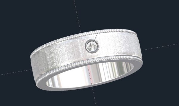 Textured Milgrained Men's Wedding Ring