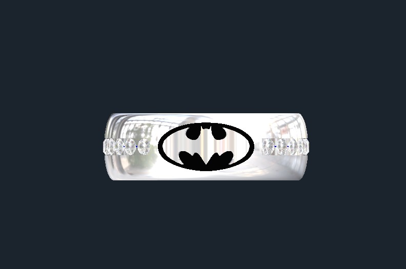 Men's Batman Ring | Batman Wedding Rings from Valeria Custom Jewelry