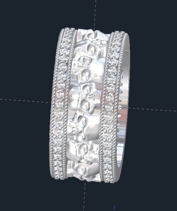 Diamond Skull Wedding Rings