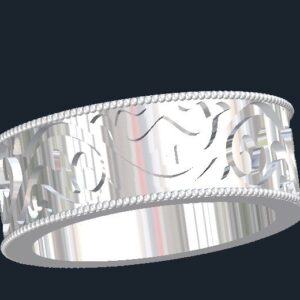 Floral Men's Wedding Ring