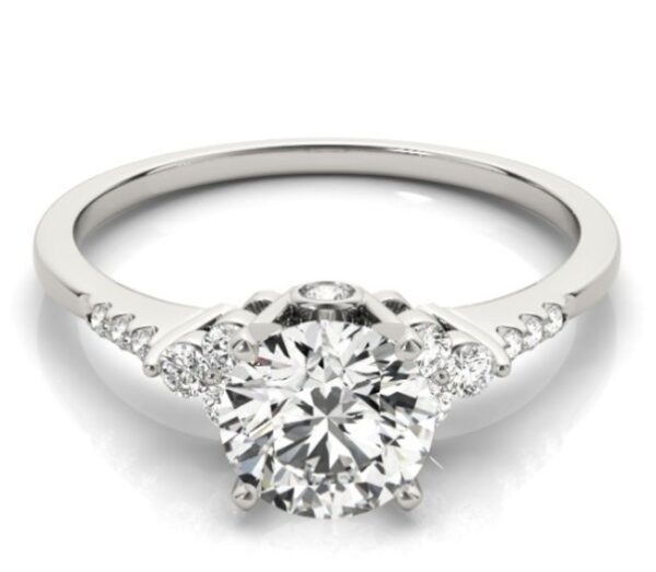 Accented 3 Stone Engagement Ring
