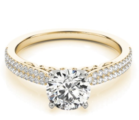 Let Us Create A Pave Cathedral Engagement Ring For You