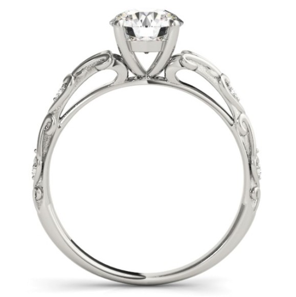 Heart Cathedral Engagement Ring