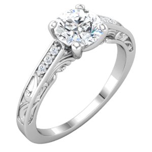 Vintage Cathedral Solitaire Ring