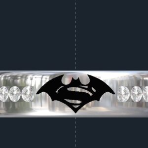 Batman and Superman Wedding Ring