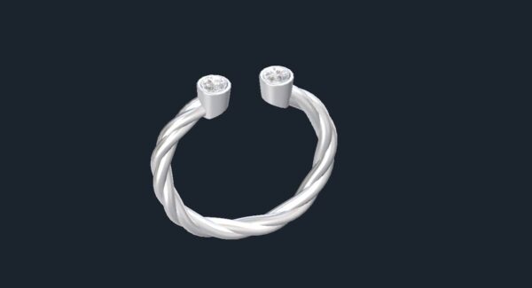 double bezel rope ring