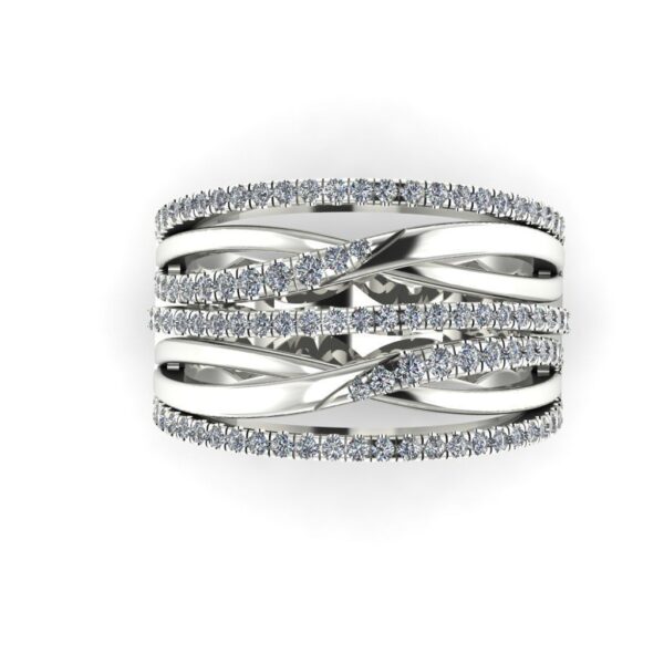 Diamond Crossover Ring