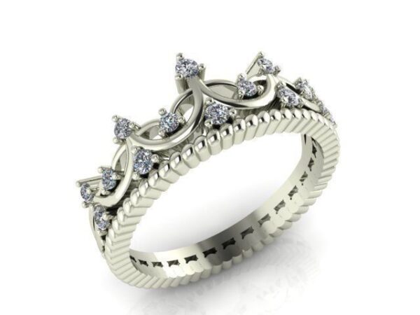 Scalloped Crown Ring