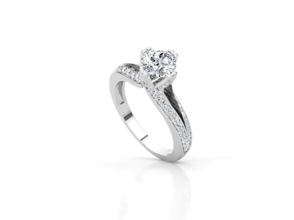 Split Shank Modern Engagement Ring