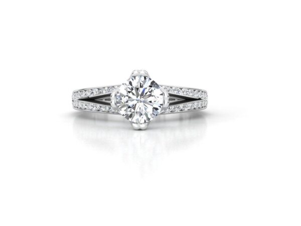 Split Shank Modern Engagement Ring