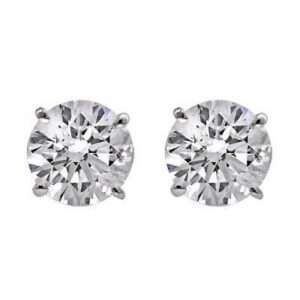 4 Prong Diamond Stud Earrings