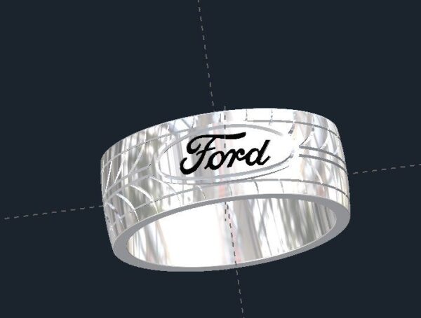 Ford Tire Tread Wedding Ring