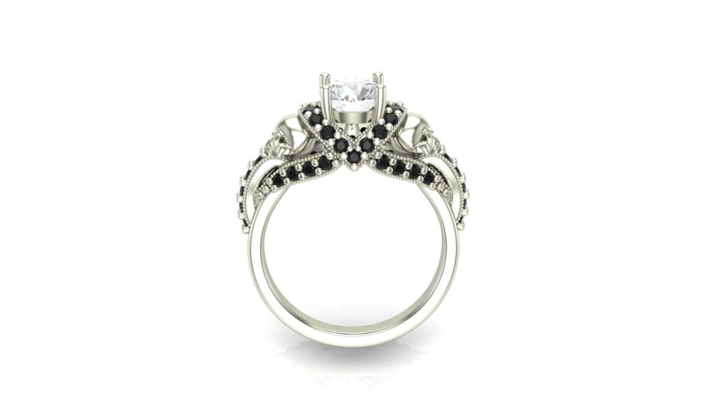Gothic Skull Engagement Ring | Custom Skull Rings