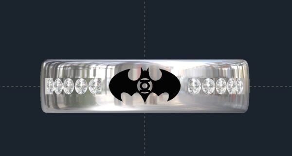 Green Lantern Batman Wedding Ring