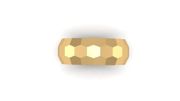 Hexagon & Pentagon Men's Wedding Ring - Image 3