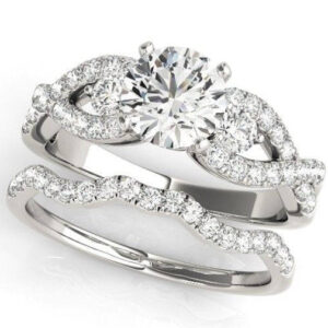 3 stone infinity engagement ring