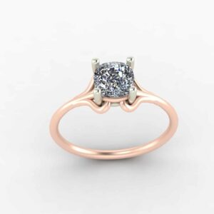 2 Tone Solitaire Ring