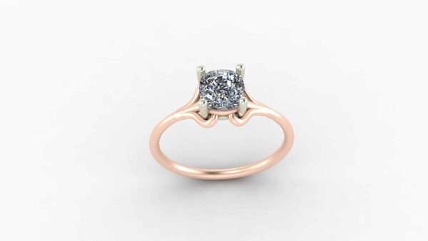 2 Tone Solitaire Ring