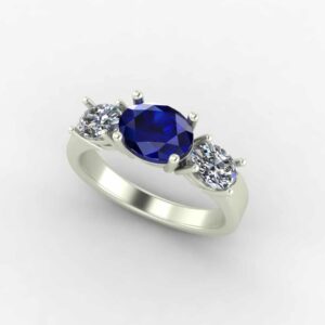 3 Stone Oval Engagement Rings