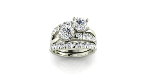 Custom 2 Stone Engagement Ring