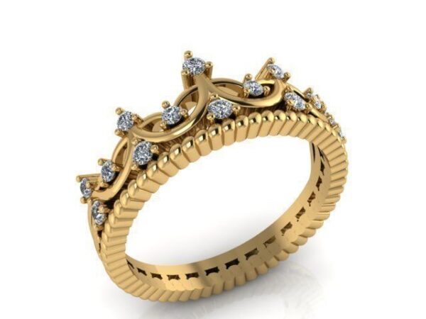 Scalloped Crown Ring