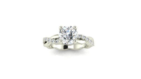 Split Shank Crossover Engagement Ring