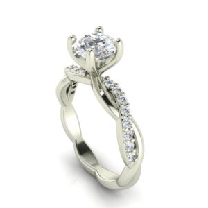 Split Shank Crossover Engagement Ring