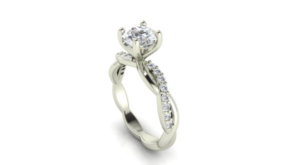 Split Shank Crossover Engagement Ring