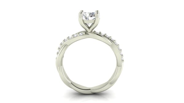 Split Shank Crossover Engagement Ring