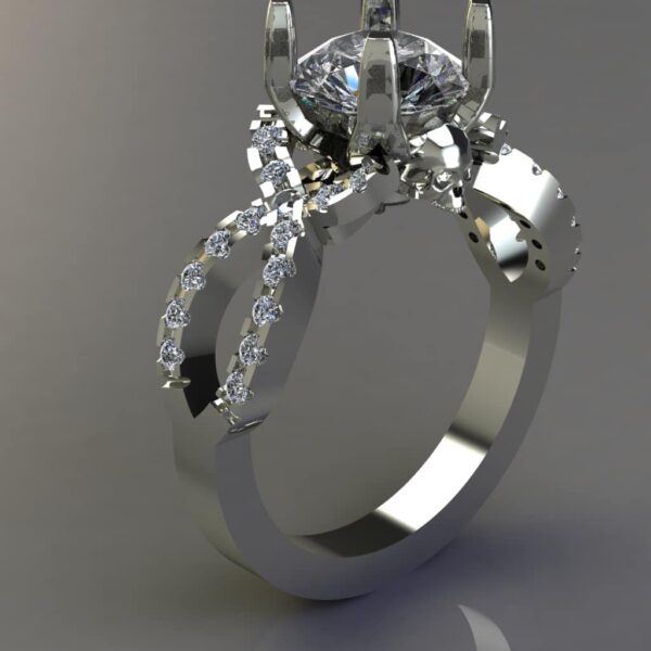 Infinity Skull Engagement Ring