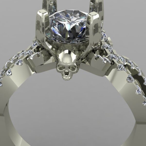 infinity skull engagement ring