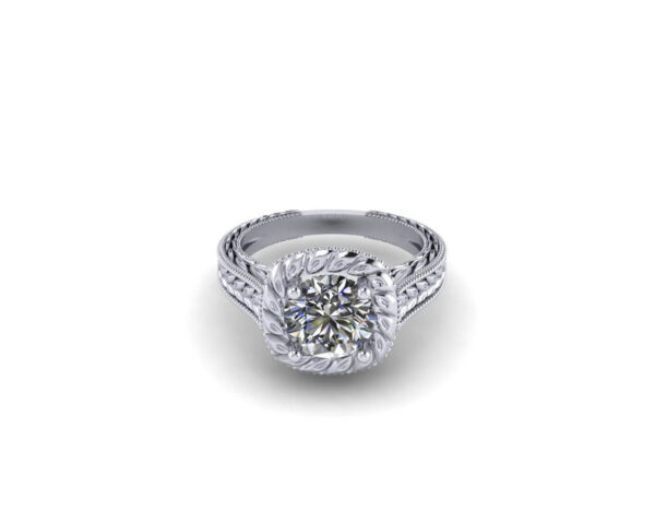 Art Deco Solitaire Engagement Ring