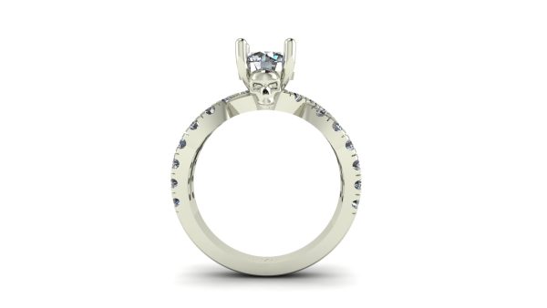 infinity skull engagement ring