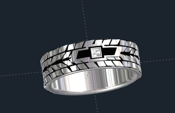 Chevy Tire Tread Wedding Band