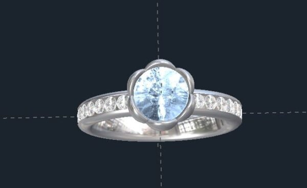 Custom Flower Engagement Ring