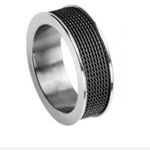 Mesh Titanium Wedding Ring