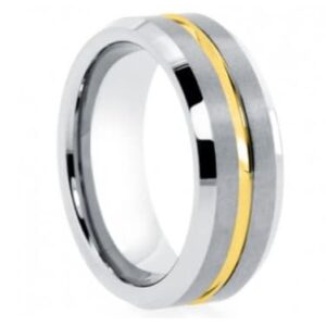 Inlaid Tungsten Wedding Ring