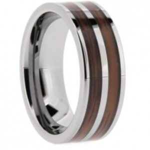 Wood Tungsten Wedding Ring