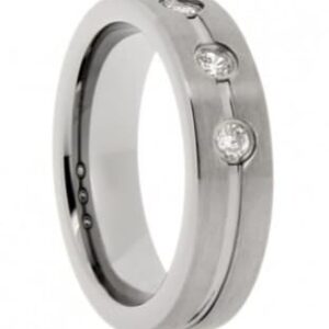 Accented Tungsten Wedding Ring