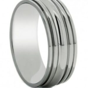 Scalloped Titanium Wedding Ring