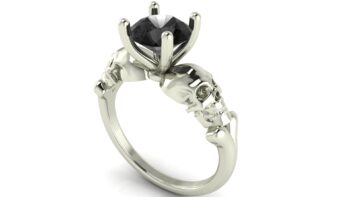 Engagement Ring With Skulls