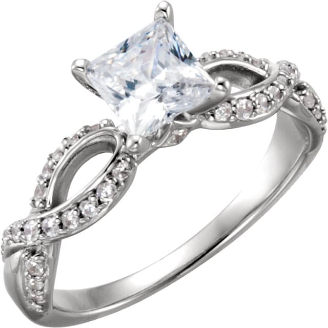 Infinity Engagement Rings Princess Cut Infinity Ring